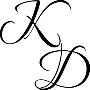 Kimino Designin mustavalkoinen logo